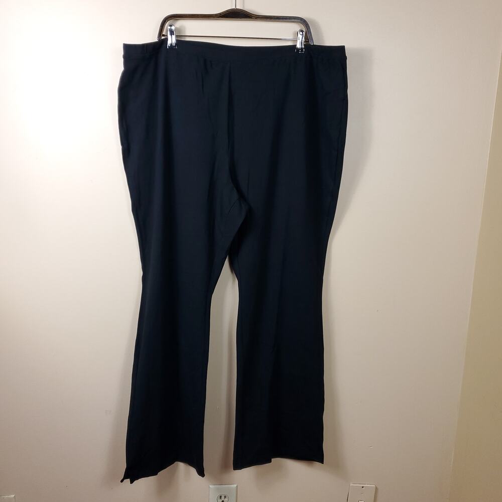 Woman Within Black Pull-on Straight Leg Leggings Size 26/28